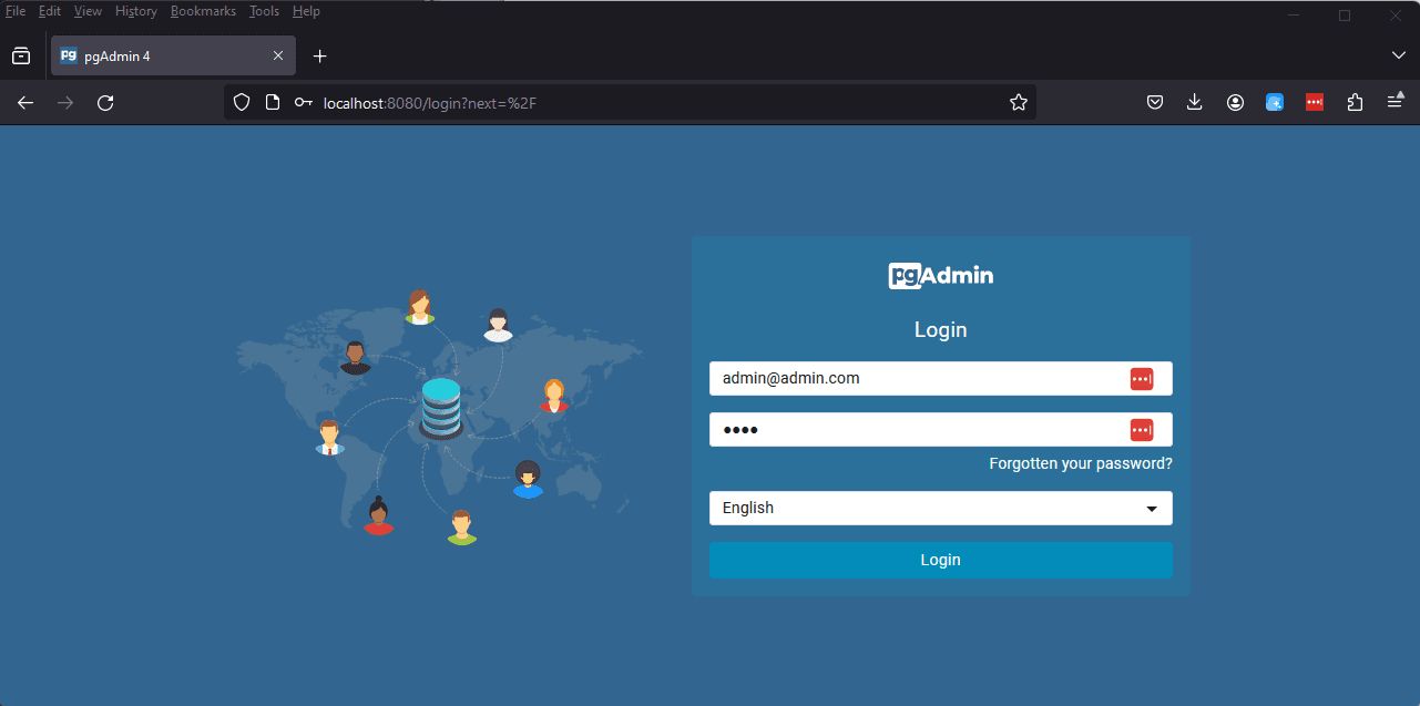 pgadmin-login